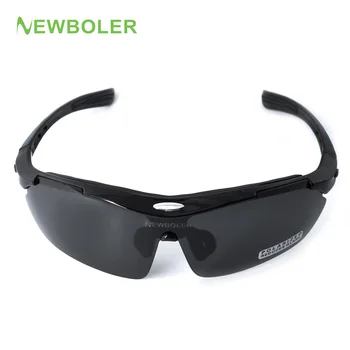 NEWBOLER Mand/Kvinder Polariseret Cykling Briller Udendørs Sport solbriller MTB Cykel Racing Cykel Solbriller Goggle+3 Linse