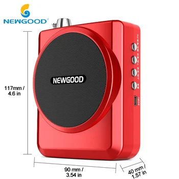 NEWGOOD Stemme Forstærker, Højttaler Bærbare Megafon Trådløs Stemme Forstærkere for Lærere Højttaler med USB