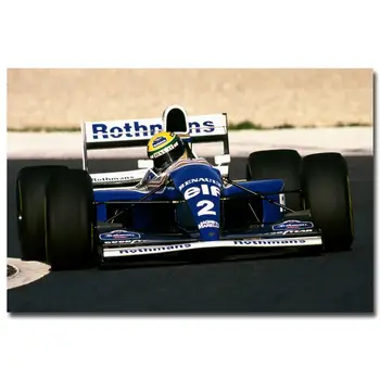 NICOLESHENTING Ayrton Senna da Silva Car Racer Art Silk Plakat Print Sports Billeder Stue Indretning 002