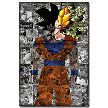 NICOLESHENTING Goku - Dragon Ball Z Ny Animationsfilm Art Silk Plakat 12x18 20x30 cm Væg Billeder Hjem Stue Indretning 001