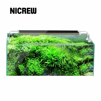 Nicrew ANNONCER akvarieplante LED-Belysning Lys Akvatiske Chihiros 7500K 12W 18W 24W Ultra tynd Aluminium For Fisk Tank
