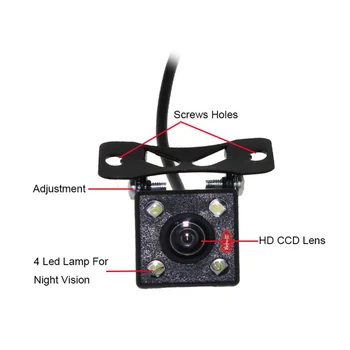 Night Vision 4 Led-Lamper Omvendt Kamera HD CDD førerspejlets Kamera Linse 2,5 mm Jack Med 6 Miters Kabel Til Bil Dvr Spejl-Optagere