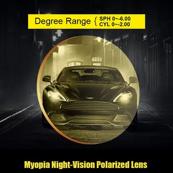 Night vision kørsel specialfremstillede briller til kørsel optik optisk linse med en recept enkelt syn linser