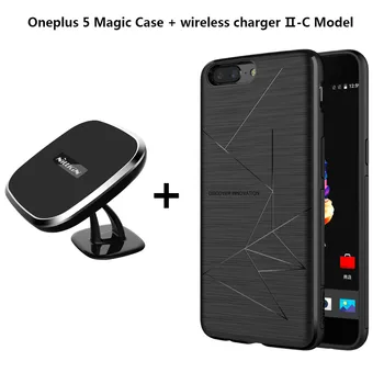 NILLKIN Bil Magnetiske Trådløse Oplader II + Magic Tilfælde Trådløs Opladning Modtageren Tilfælde Tilbage Dække For Oneplus 5 A5000 Xiaomi Mi 6