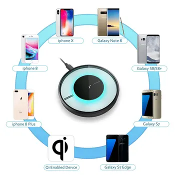 Nillkin Hurtige Trådløse Oplader Qi Opladning pad Til Samsung Galaxy S9/ S9+/S8 /S7 Kant S6,Qi Trådløse Oplader til iPhone 8/8plus/x
