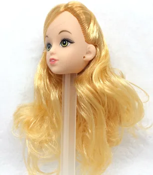 NK-One Pc 'Mode Dukke Hovedet Gyldne Hår DIY Tilbehør Til Barbie Kurhn Dukke Bedste Pige