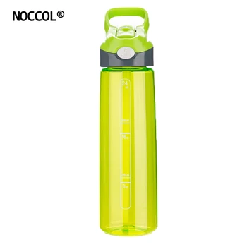 NOCCOL Øko-Venligt Sunde drikkedunk Høj Kvalitet Voksne Sport Farvet BPA-Fri Plast Halm Type Drinkware Kolbe Med Låg