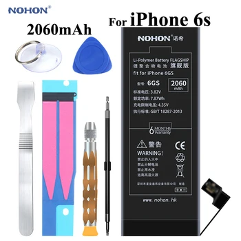 NOHON Batteri Til Apple iPhone 6S 6GS 2060mAh Udskiftning af Lithium Batería + Pakke Gratis Værktøjer til iPhone6S jeg Telefonen 6s Batterier
