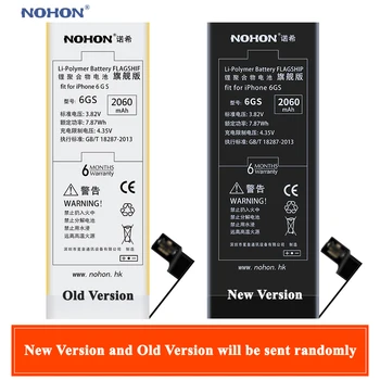 NOHON Genopladeligt Batteri Til Apple iPhone 6s Indbygget Telefon 2060mAh Høj Reelle Kapacitet Li-polymer-Batterier Med Værktøjer+Pakke