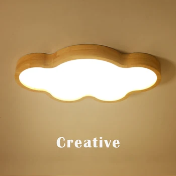 Nordisk Japansk Kreative Skyer LED Loft Lampe Træ-24W Barn Baby Rummet Lys Loft Lamper Soveværelse Dekoration Lys 220V