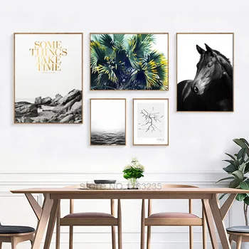 Nordisk Plakat, Plakater Og Prints Afslappet Ferie Hest Væg Kunst Lærred Maleri På Væggen Billeder Til Stuen Urammet