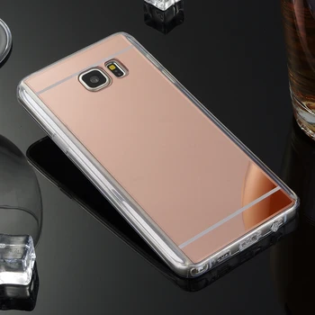 Note5 Luksus Bling Spejl Case Til Samsung Galaxy Note 5 V N9200 Clear TPU Kant Ultra Slim Fleksibel Soft Cover Til Sumsung Sag