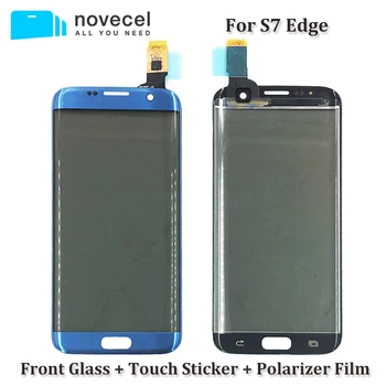 Novecel ORI G935F Front Glas + Touch-panel + Polariserende Film Forsamling For Samsung S7 Kant Touch Screen Digitizer Udskiftning