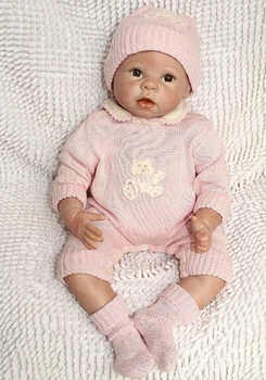 NPKCOLLECTION 22 Cm/ 55 cm Meget Blød Silikone Nyfødte Baby Doll Reborn Babyer Dukker Naturtro Rigtig Baby Dukke til Børn Gave