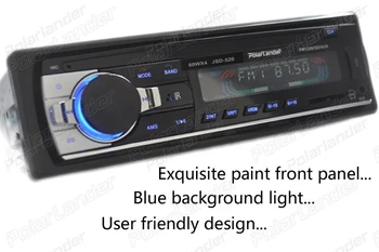 Ny 12 V Bil-radio, bluetooth Stereo bluetooth, FM-Radio, MP3-Afspiller, USB SD, MMC-Port Bil radio bluetooth-In-Dash en DIN størrelse