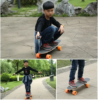 Ny 4-Hjulet El-Skateboard Hub Motor Trådløse Fjernbetjening Børns Scooter Små Fisk Plade Skate Board for Børn
