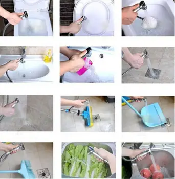 Ny ABS Håndholdte Bidet Toilet Sprayer Set Shattaf Douche brusehoved Kit
