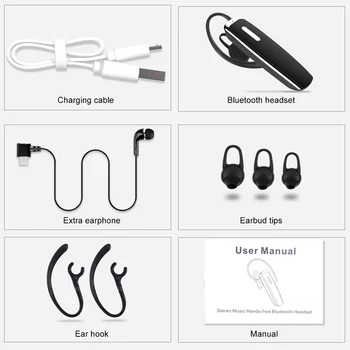 Ny Bi Oprindelige Hænder-gratis Trådløse Bluetooth Hovedtelefoner Headset, Hovedtelefoner, Øretelefoner med Mikrofon, Hovedtelefon CSR4.0 til PC