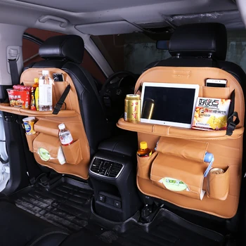 Ny Bil fold Spise rack plads til opbevaring taske Hængende tasker autostol tilbage pose Bil Multifunktion køretøj opbevaringsboks ping