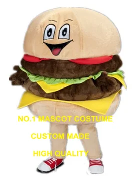 Ny Burger maskot kostume voksen størrelse tegnefilm skinke hamburg hamburger fastfood tema anime cosplay kostumer til karneval fancy 2966