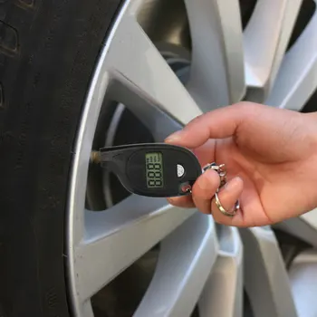 Ny Bærbar Mini-LCD-Digital Dæk Dækkenes lufttryk Måle Tester Nøglering til Bil, Lastbil Cykel 3-150psi CSL2017