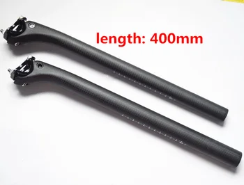 Ny cykel carbon fiber cykel sadelpind MTB cykel dele stang 190g sadelpinden 3k mat 27.2/30.8 /31.6 *400MM offset 25mm