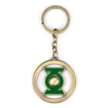 Ny DC Comics superhelt Green Lantern nøglering Filmens Logo Legering Hule Mønt Nøglering Vedhæng nøgleringe Ring-Tasten Sleutelhanger