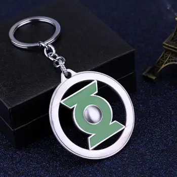 Ny DC Comics superhelt Green Lantern nøglering Filmens Logo Legering Hule Mønt Nøglering Vedhæng nøgleringe Ring-Tasten Sleutelhanger