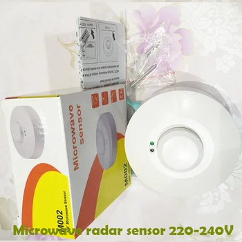Ny Elektrisk Enhed Automatisk Mikrobølgeovn Radar Sensor Light Switch Loft PIR Krop bevægelsesdetektor 220V 1200W Gratis fragt 1YY