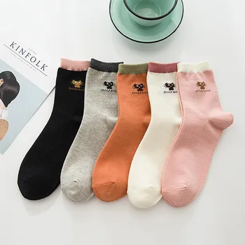 Ny enkel tube sokker mode sød kat tegnefilm sokker af bomuld casual sokker