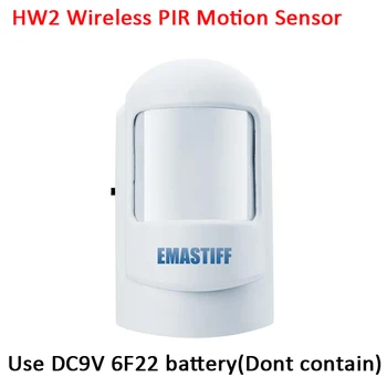 NY Indbygget antenne fugen Sensor PIR bevægelsesdetektor Trådløse LCD-GSM SIM-kort House sikkerhed Alarm system, Røg Flash Sirene