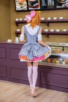 Ny Kærlighed Live Anime Cosplay Japansk Skole Uniform Cosplay Kostume Kousaka Honoka Stuepige Animationsfilm lolita Cafe slik Lovelive Cosplay