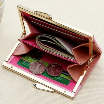Ny Mode Mini pung Kvinde kort tegnebog Mønt Pung Studerende lille håndtaske Haspe kvinder taske Piger Sød dame clutch wallet Gaver