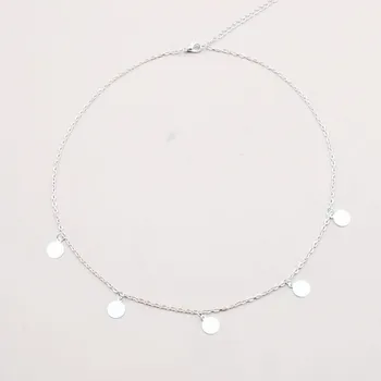 Ny mode smykker kæde link Runde ark choker halskæde gave til kvinder girl N1793