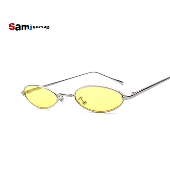 Ny Mode Små Runde Solbriller Kvinder Brand Vintage Briller Metal Ramme HD UV400 Linse solbriller Nuancer Briller