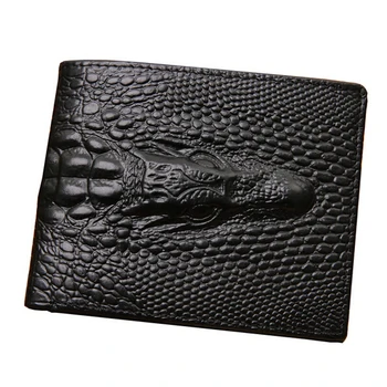 Ny Mode Solid Ægte læder tegnebøger Mænd Krokodille designer Man Kort Pung kortholderen til mænd