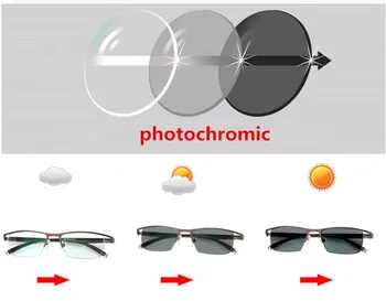 Ny Overgang Solbriller Fotokromisk Læsning Briller til Mænd Titanium alloy Ramme Mænd Presbyopi Briller med dioptrier briller
