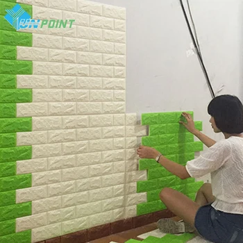 Ny Skum 3D Wall Stickers Mønstre DIY Home Decor Mursten Tapet Til stuen Kids Soveværelse Dekorative Sticker Anti-kollision