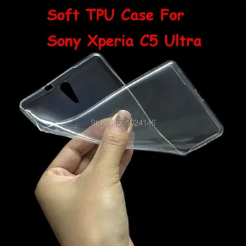 Ny Slank Krystal Klar, Gennemsigtig Blød TPU Back Cover Beskyttelse Skin Til Sony Xperia C5 Ultra & C5 Ultra Dual 6.0 Tommer