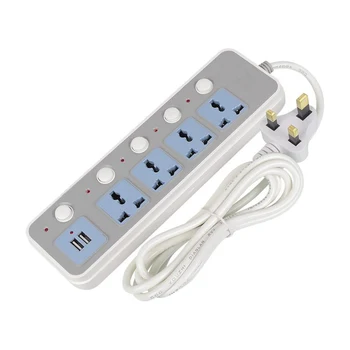 Ny Smart Power Strip, 10 En Hurtig Opladning Udvidelse 2 USB-Stik Stik 4 Standard-Stik Adapter UK EU