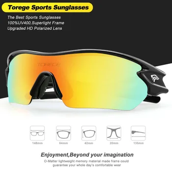 Ny Sport Polariserede Solbriller Brand Designer Mænd Kvinder Sports Briller for Klatring Kørsel Fiskeri, Golf UV400 Linse