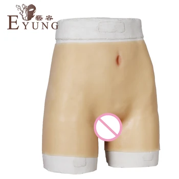 Ny stil Falske skeden undertøj drag queen silikone falsk fisse bokser for transvestit transseksuelle crossdressing shorts balle