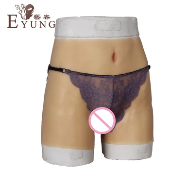 Ny stil Falske skeden undertøj drag queen silikone falsk fisse bokser for transvestit transseksuelle crossdressing shorts balle