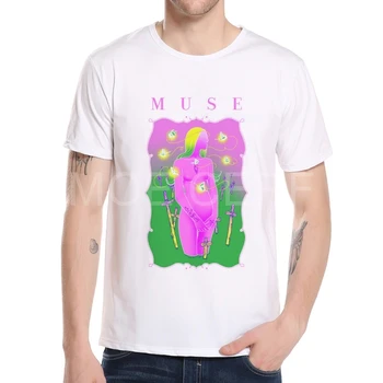 Ny Stil Muse Trykt Hvid Korte Ærmer Kvinder Mænd T-shirt Tøj, Cool t-shirts Japansk Harajuku Top Tee M3-10#