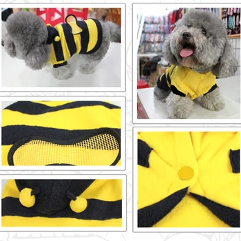 Ny Sød Hund, Kat, Kæledyr Leverancer Bumble Bee Dress Up Kostume Tøj Pels Tøj