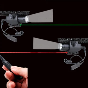 Ny Taktisk LED Lommelygte, og Rød Laser sigte Combo med Fjernbetjening i Håndtaget, og 20mm Mount Til Glock 17 19 og Jagt Rifler D