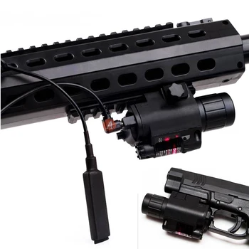 Ny Taktisk LED Lommelygte, og Rød Laser sigte Combo med Fjernbetjening i Håndtaget, og 20mm Mount Til Glock 17 19 og Jagt Rifler D