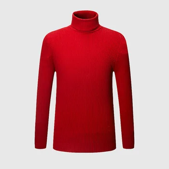 Ny, Varm, Efterår Og Vinter Sweater For Herre Rullekrave Mode Solid Farve Slim Fit Vinter Pullover Mænds Tendens Strikket Sweater Mænd
