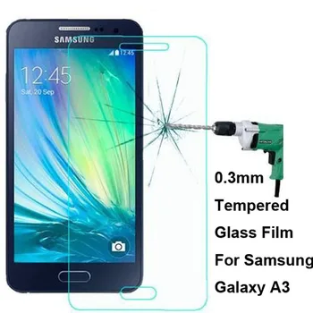 Ny Ægte Eksplosionssikker Hærdet Glas Beskyttende Folie Skærmbeskytter Til Samsung Galaxy A3 A3000