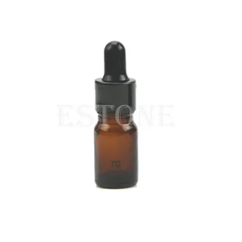 Nye 1Pc 5 ML Amber Glas Flydende Reagens Pipette Flaske Pipette Drop Aromaterapi